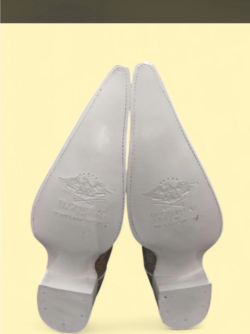 El General White Glitter Western Heeled Boots for Women